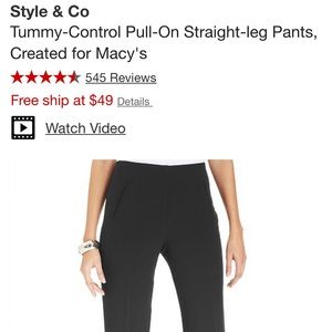 Black slacks (tummy control)